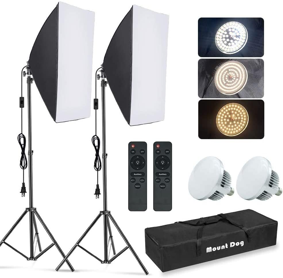 Photography Lighting Product - مجموعة إضاءة سوفت بوكس للتصوير الفوتوغرافي،
