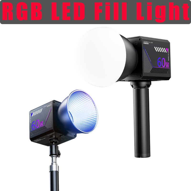 Photography Lighting Handheld - ضوء فيديو RGB بقوة 60 واط،