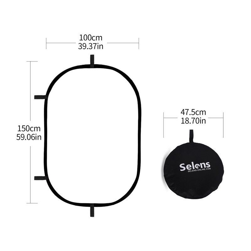 Photography Lighting Diffuser - 100X150CM طوي البيضاوي عاكس لينة ضوء