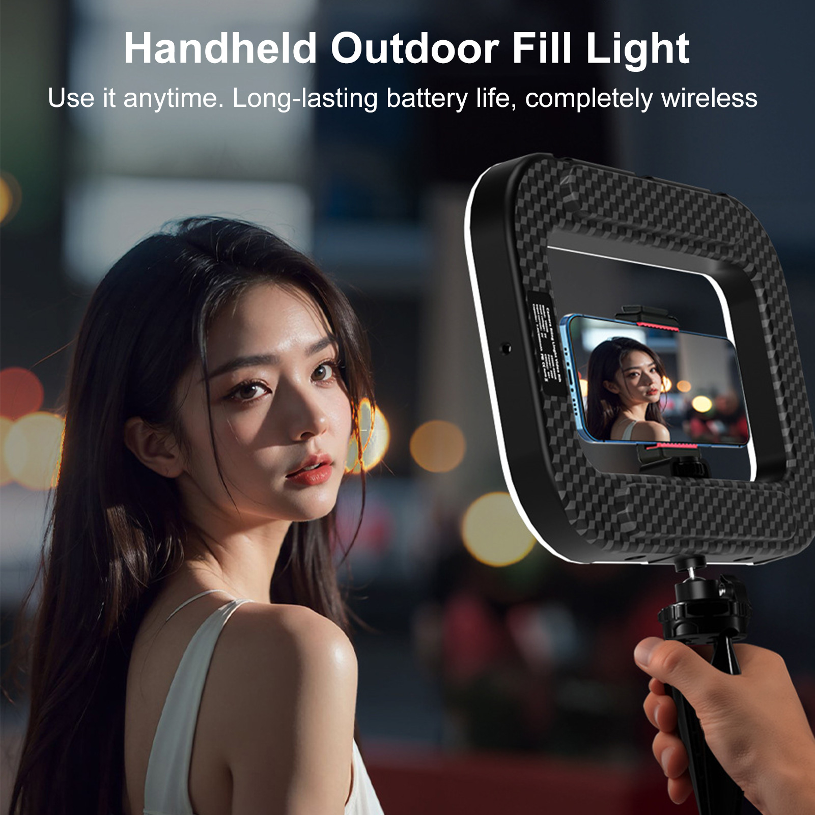 ضوء هاتف محمول قابل لإعادة الش - مراجعة Photography Lighting Handheld وسعره