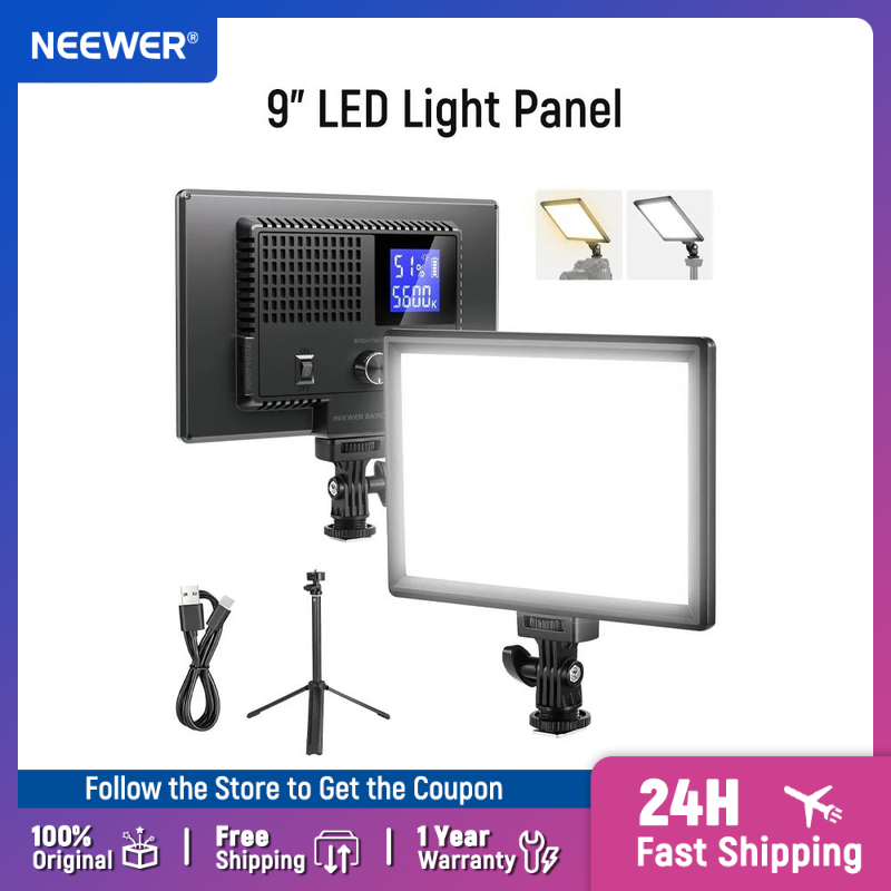 لوحة إضاءة LED من NEEWER Basic - مراجعة Photography Lighting Basics وسعره