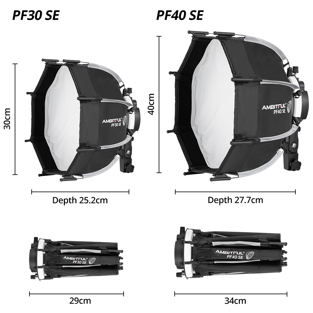 AMBITFUL PF30/PF40 30 سم / 40  - مراجعة Photography Lighting Diffuser وسعره