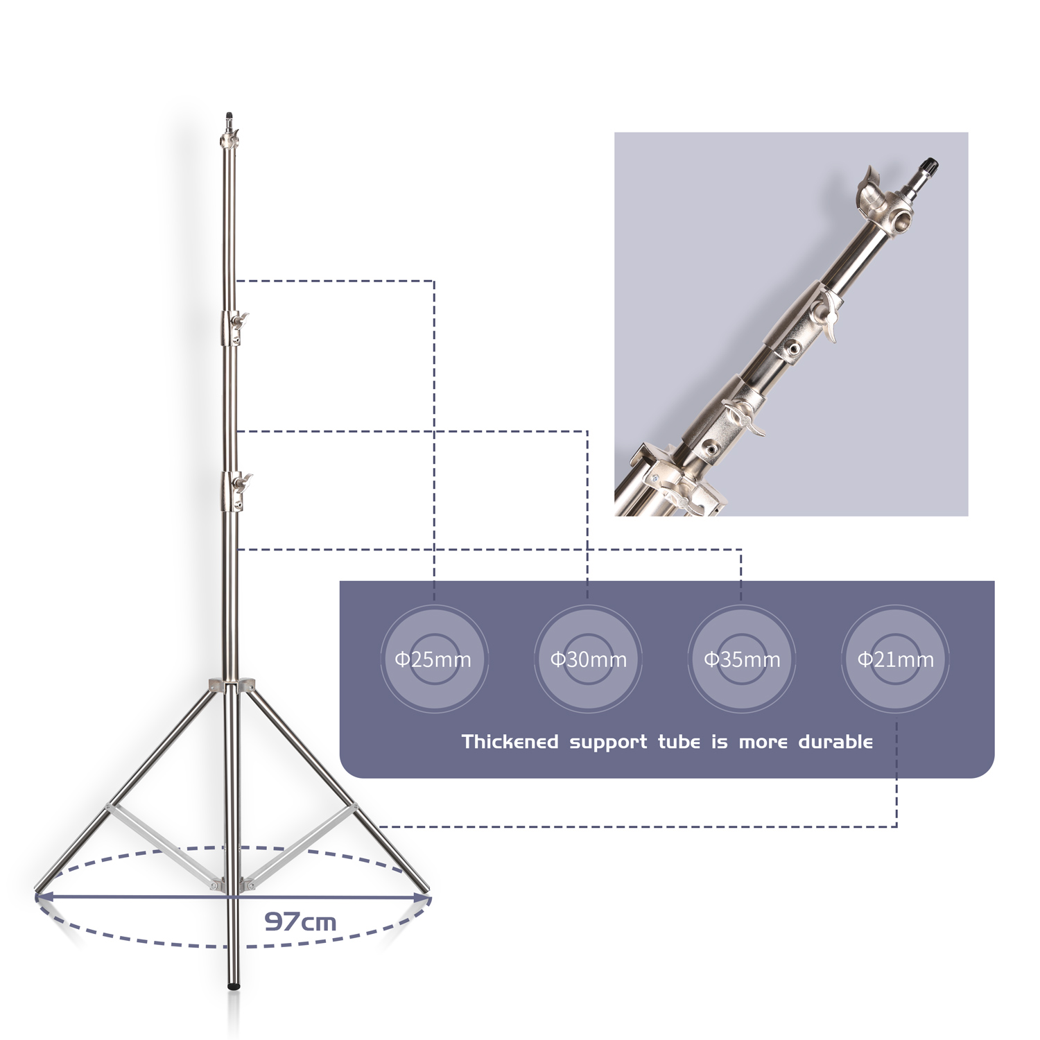 SH 2.8M الفولاذ المقاوم للصدأ  - مراجعة Photography Lighting Product وسعره