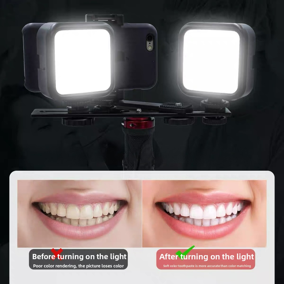 ضوء تصوير الأسنان مع بلوتوث، إ - مراجعة Photography Lighting Basics وسعره