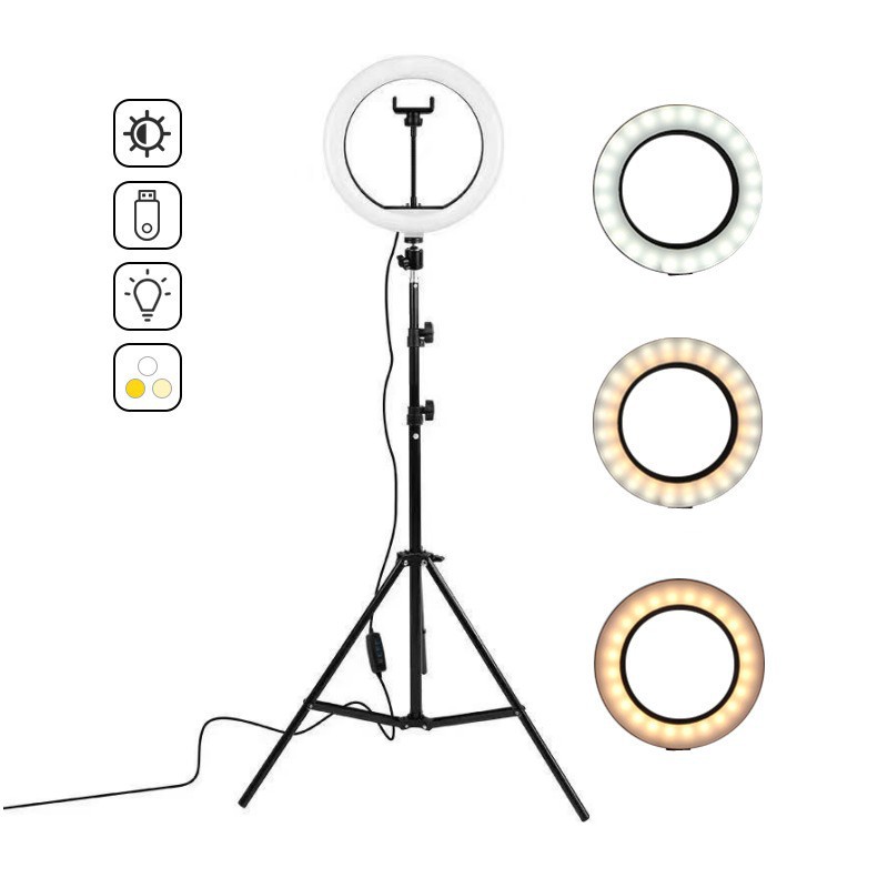 حلقة إضاءة سيلفي ليد ، مصباح ت - مراجعة Photography Lighting Overhead وسعره