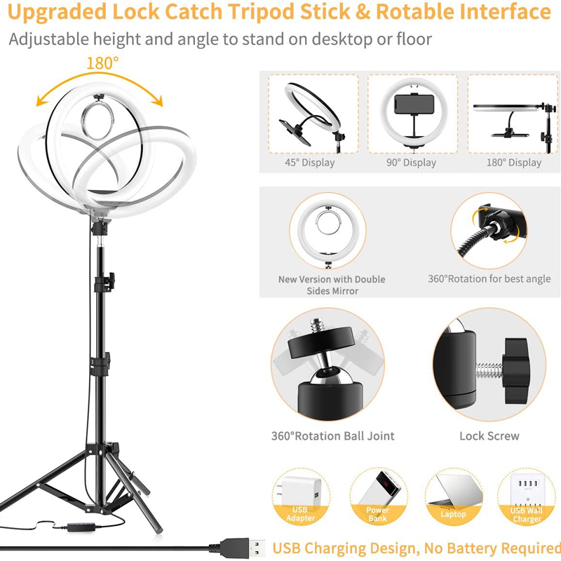ضوء فيديو دائري LED قابل للتعت - مراجعة Photography Lighting Overhead وسعره