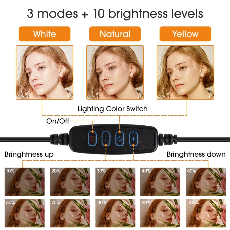 10 بوصة LED Selfie مصباح مصمم  - مراجعة Photography Lighting Overhead وسعره