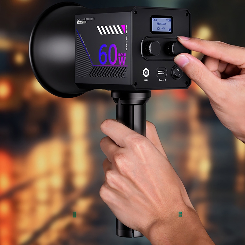 ضوء فيديو RGB بقوة 60 واط، إضا - مراجعة Photography Lighting Handheld وسعره