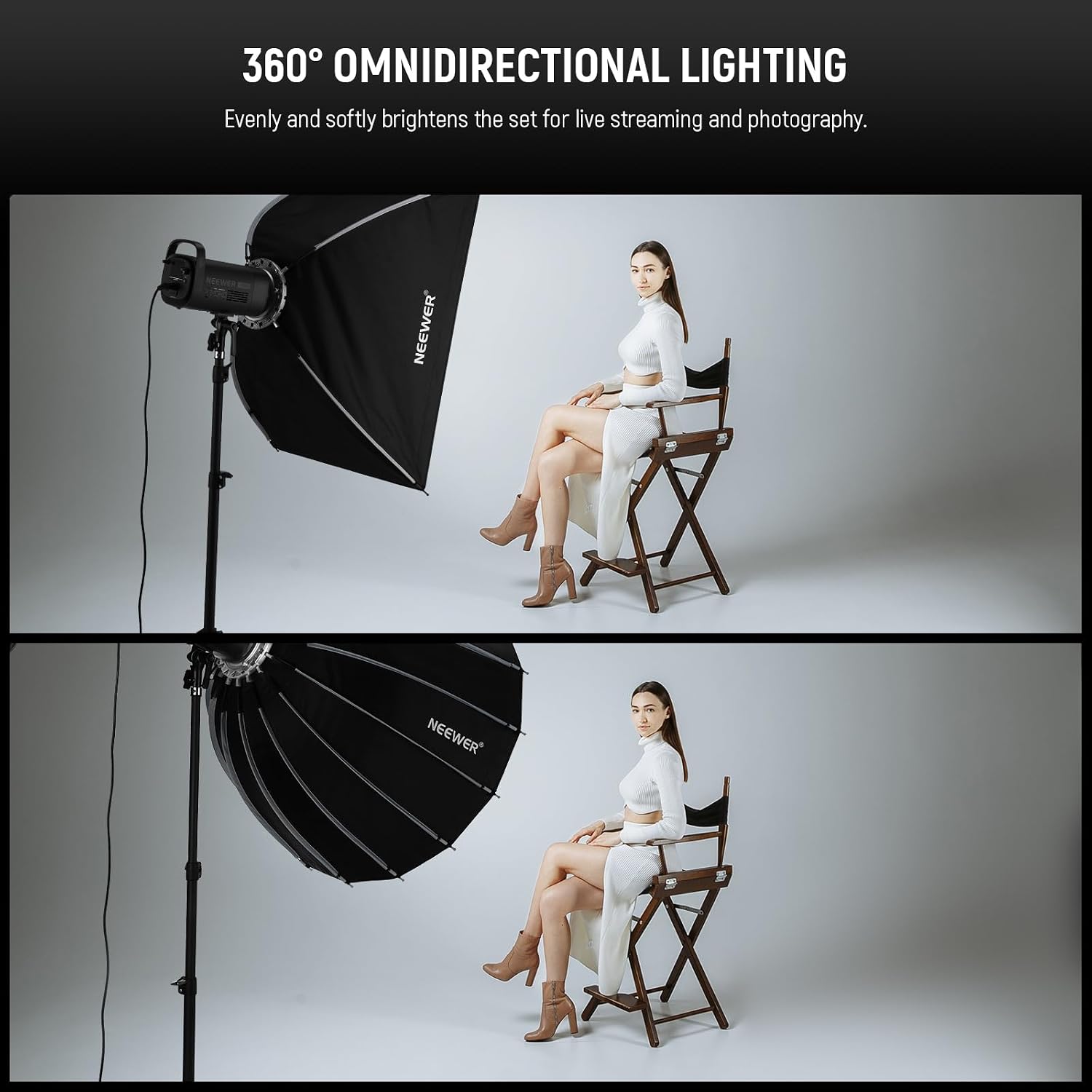 صندوق إضاءة بارابولي مع قاعدة  - مراجعة Photography Lighting Diffuser وسعره
