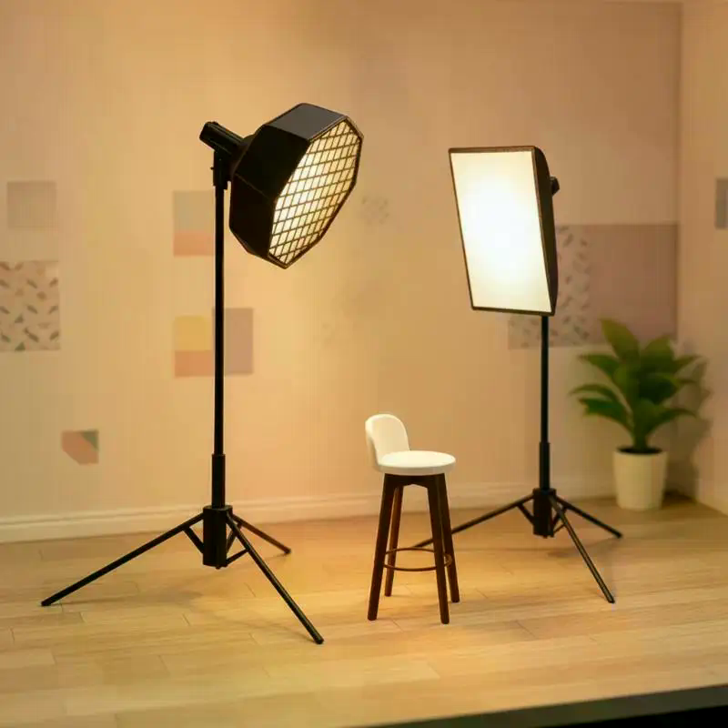 نموذج ستيوديو إضاءة مصغر بمقيا - مراجعة Photography Lighting Layout وسعره